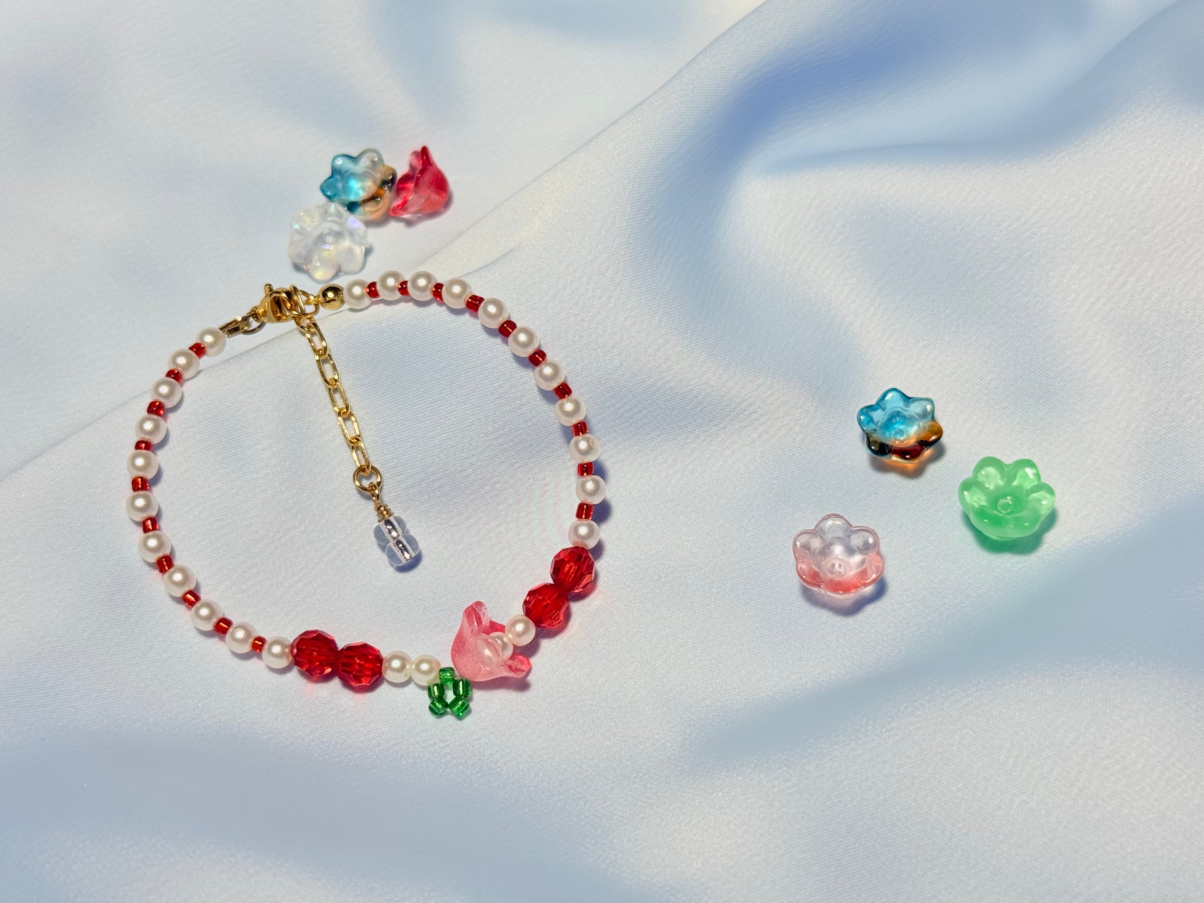 Bell Flower in Cherry Red