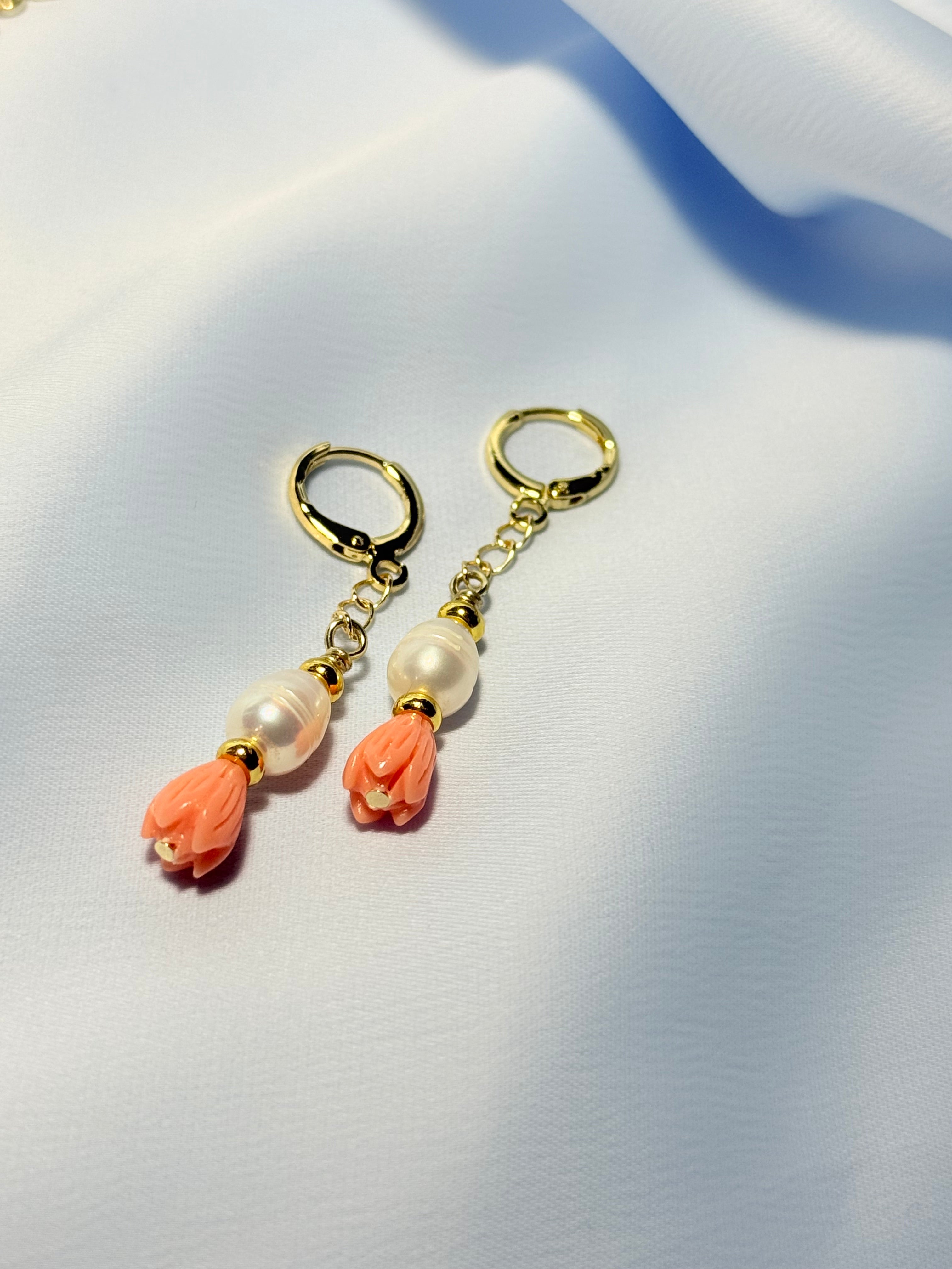 Pearl and Jasmine Earrings