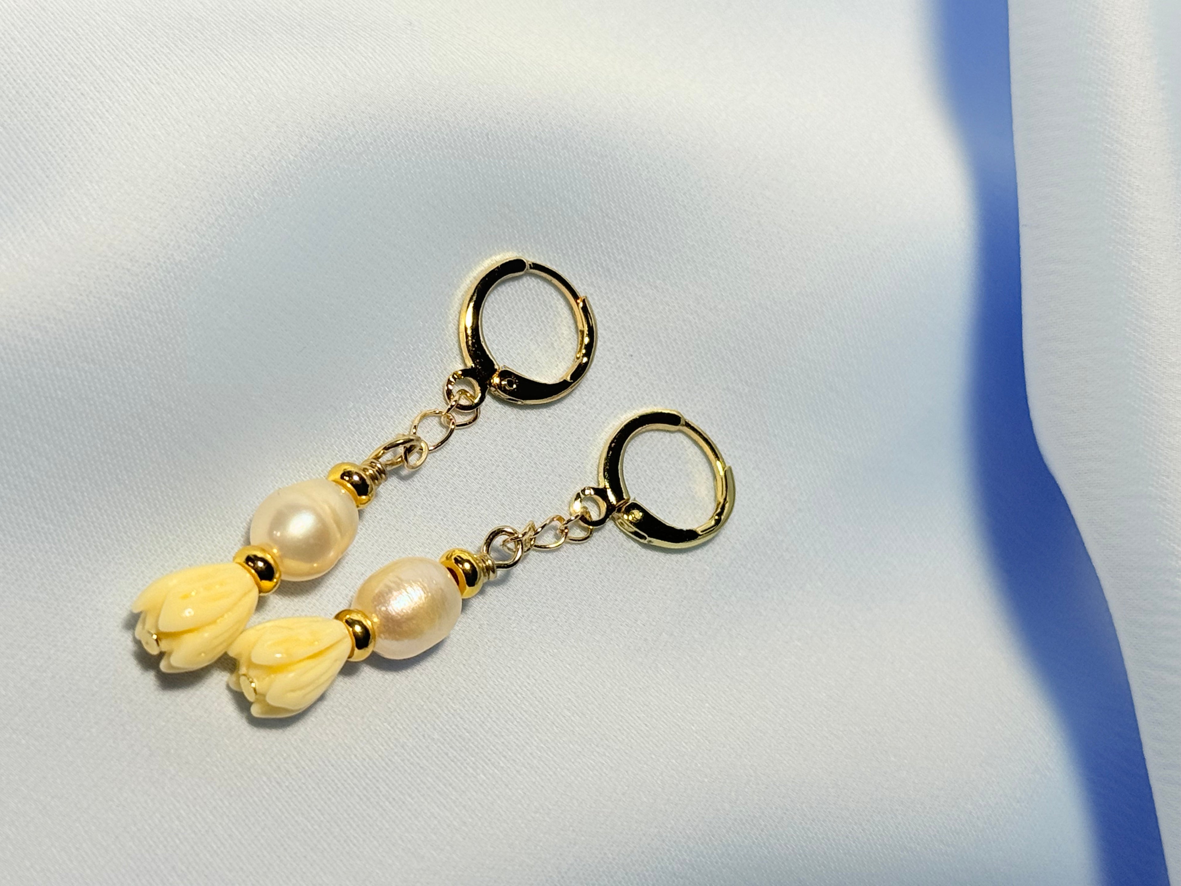 Pearl and Jasmine Earrings