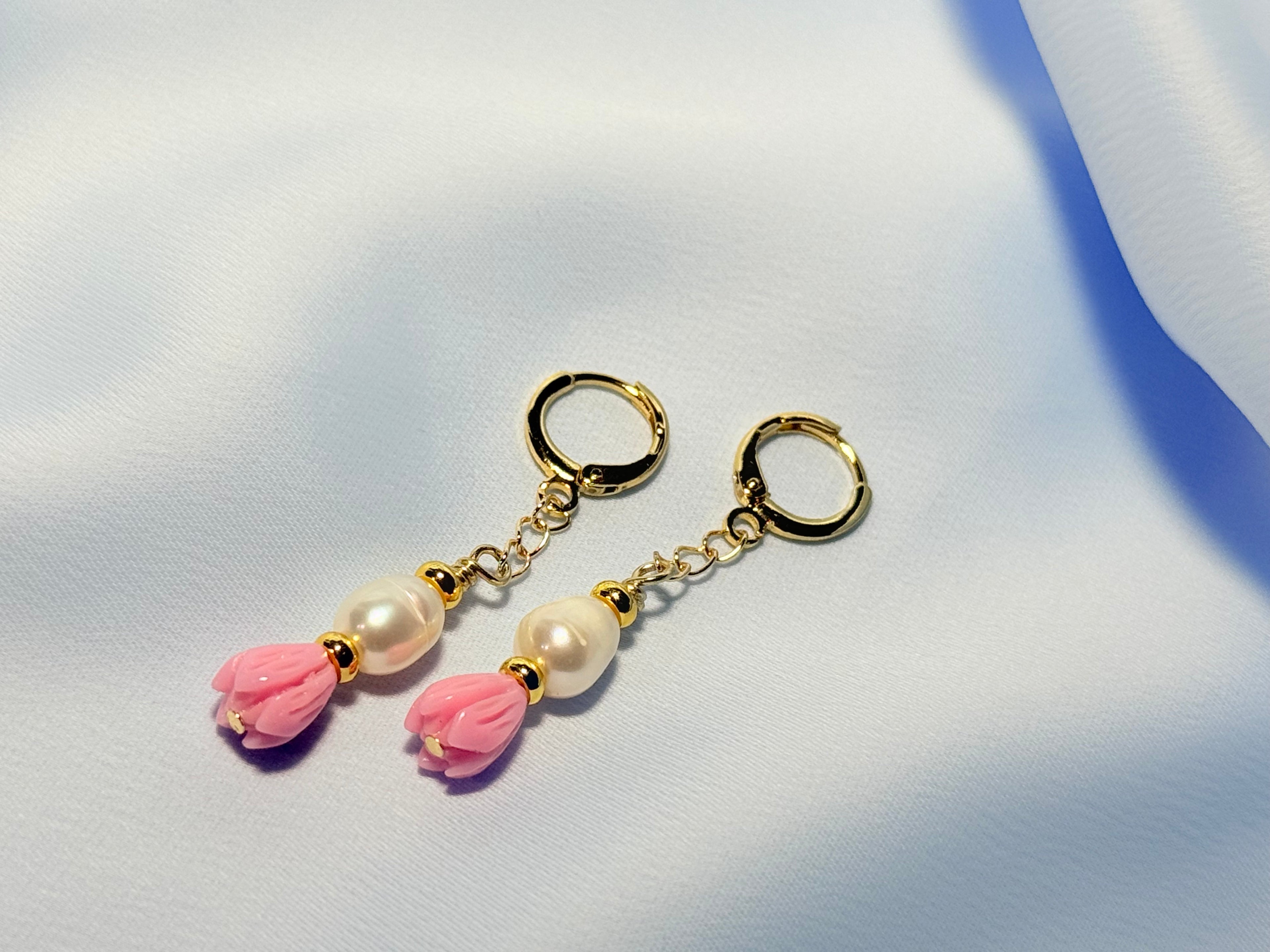Pearl and Jasmine Earrings