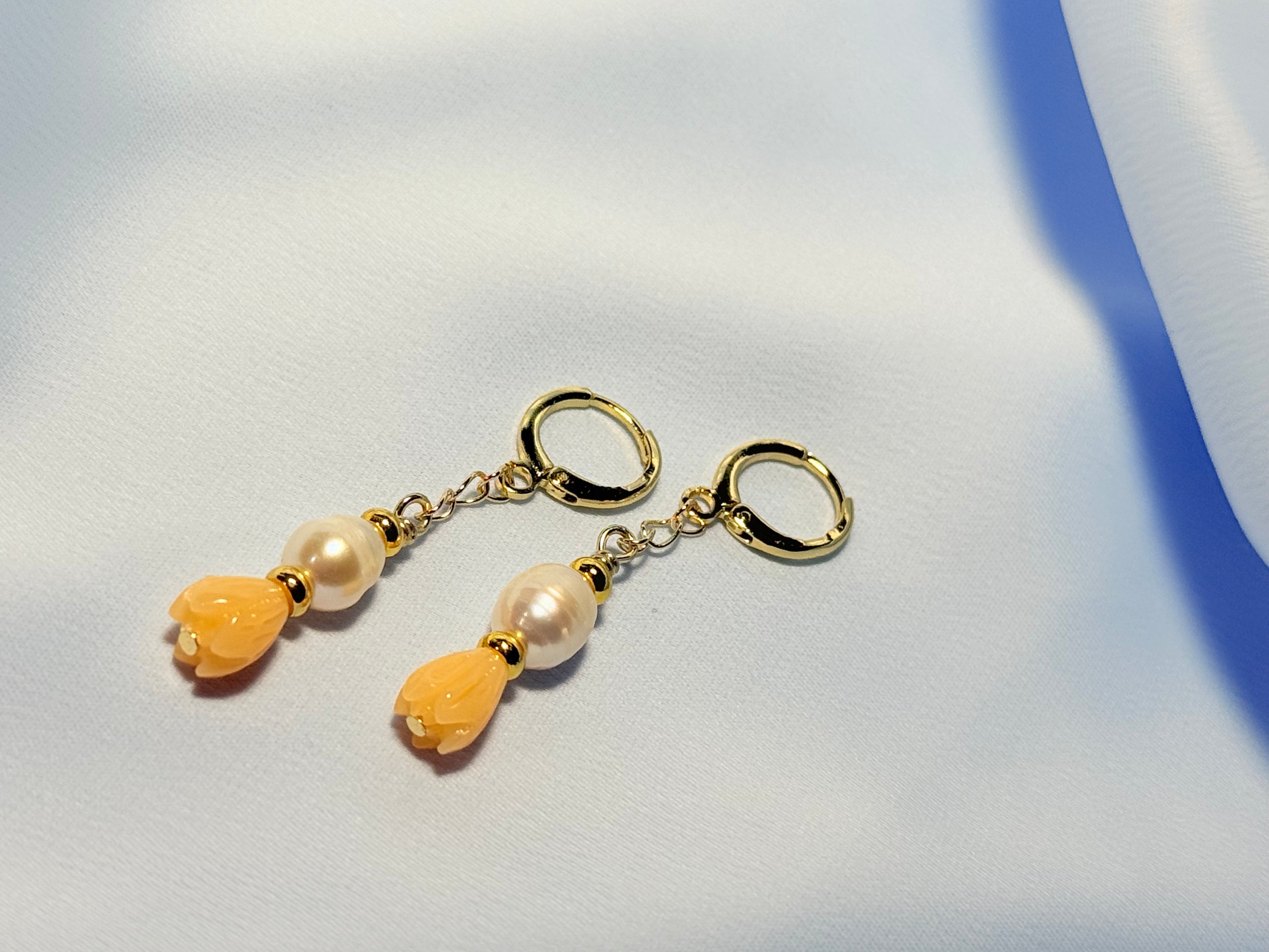 Pearl and Jasmine Earrings