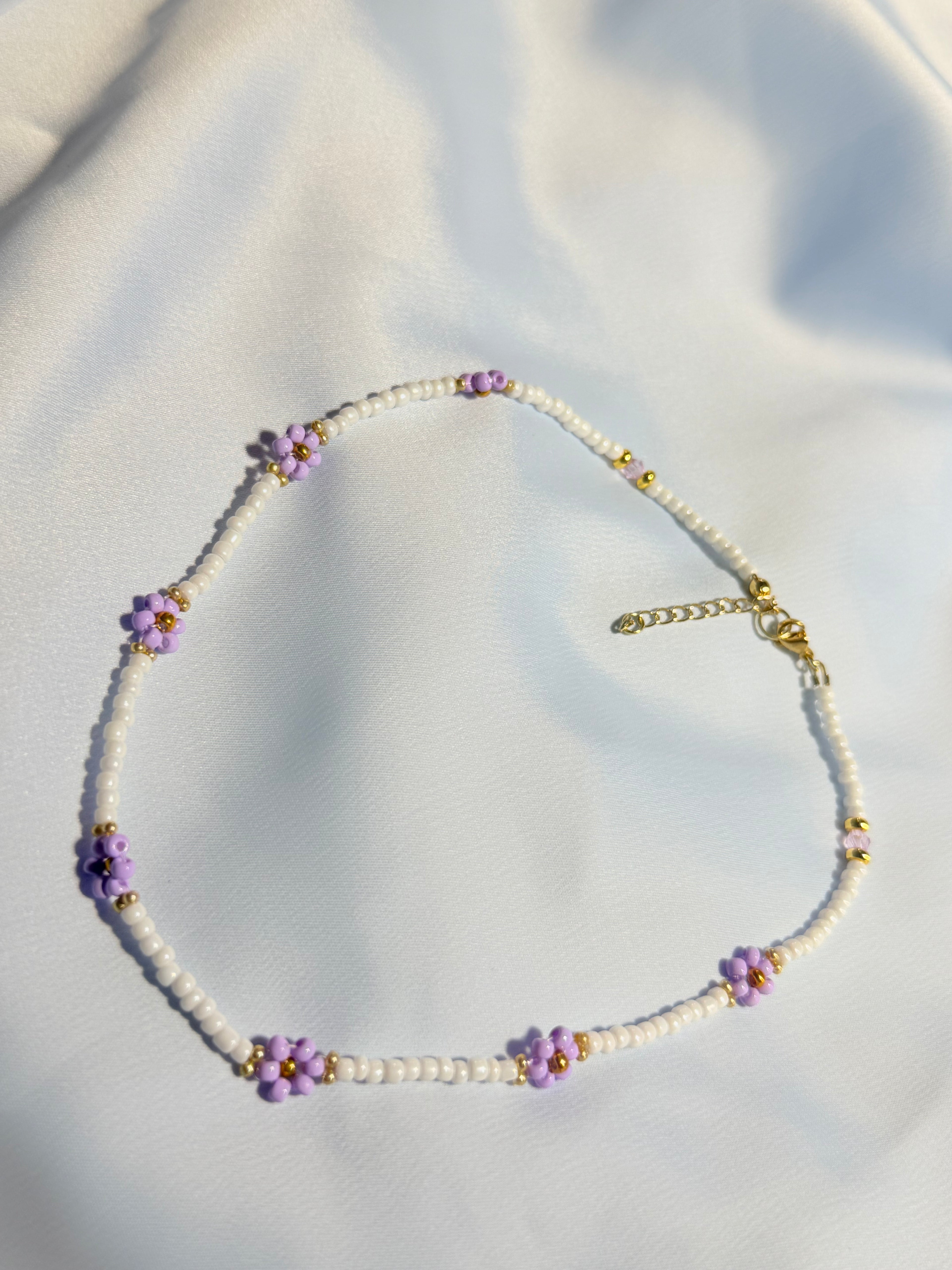 Purple Daisy Necklace